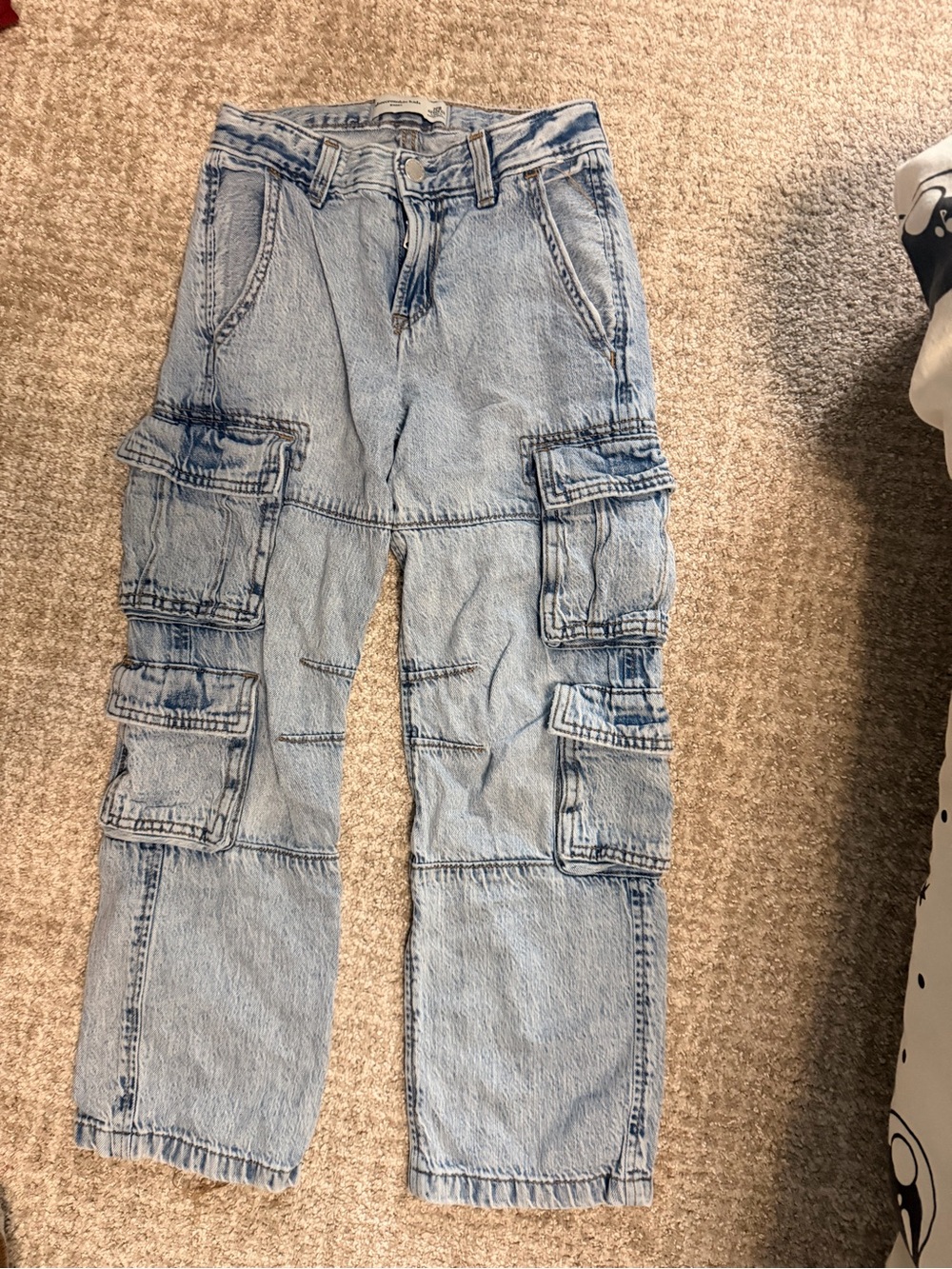 Boys Abercrombie light Blue Cargo Jeans - Vintage Style
